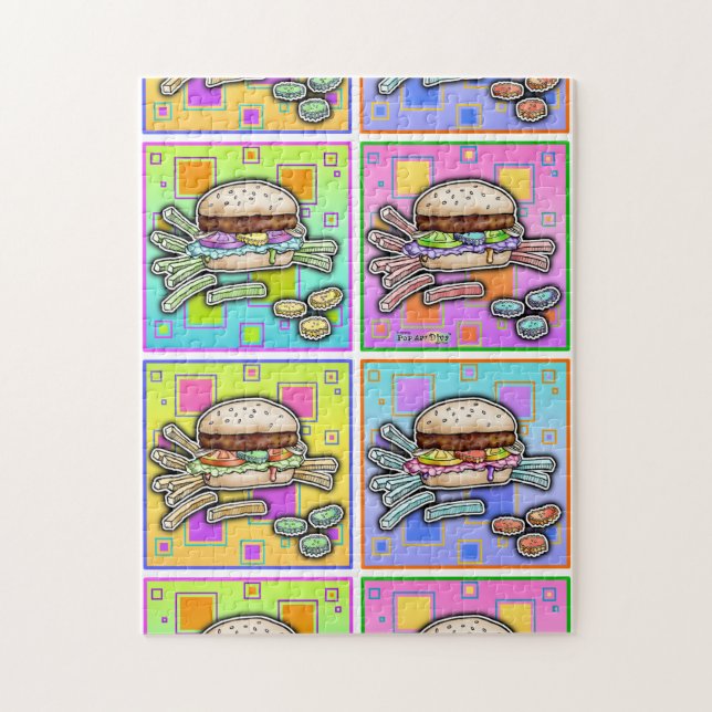 Pop Art HAMBURGER PUZZLE (Vertical)