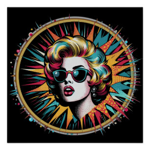 Pop Art Marilyn Glossy Poster