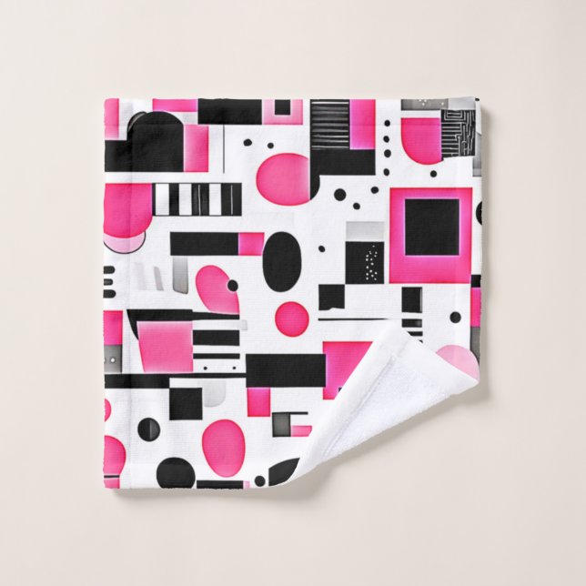 Pop Art Pink Geometry Design (Toallita)