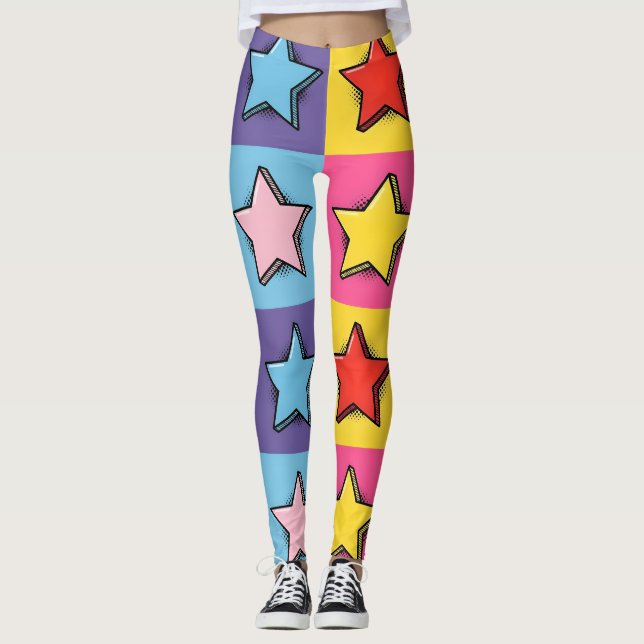 Pop Art Stars Leggings (Anverso)