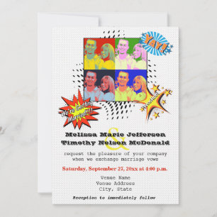Pop Art Tu propia invitación a la boda fotográfica