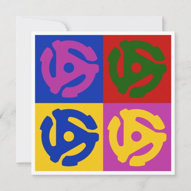 Pop Art Vinyl Record 45 RPM Insertar (Anverso)