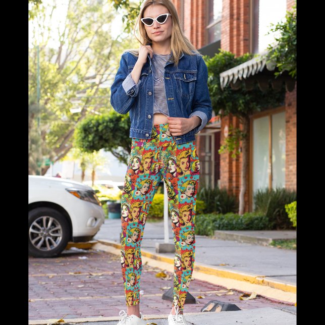 Pop Chica Art Comic Leggings 1 - Diversión (Subido por el creador)