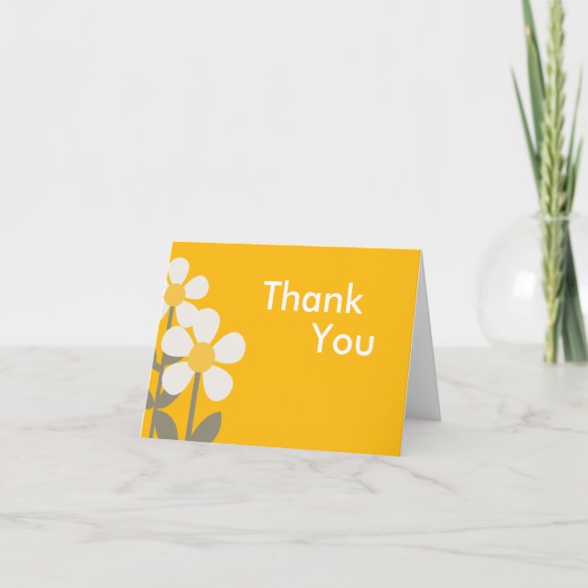 POP DAISY Yellow Folded Nota de agradecimiento (Anverso)