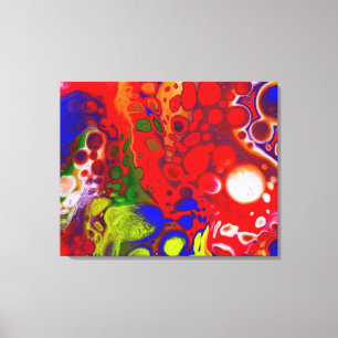 Pop de color Arte Fluido Azul Rojo