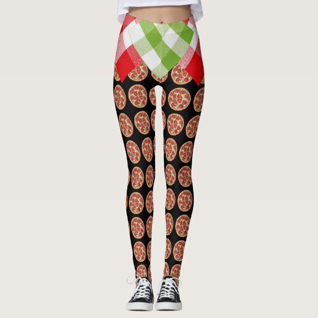 Pop Fashion Pizza Pizzaria Pizzeria Leggings (Anverso)