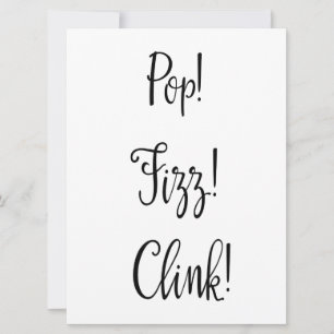 "¡Pop! ¡Fizz! ¡Clink!" Letrero de Bar Burbujeante