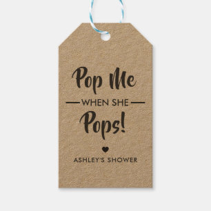 Pop Me Cuando Pops, Etiqueta De Regalo De Baby Sho