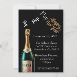 Pop pop New Years Eve Invitación