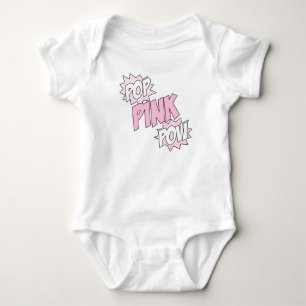Pop Pow Rosa - Baby Jersey Bodysuit (Blanco)