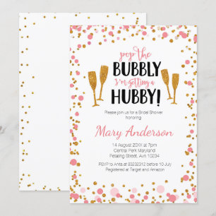 Pop The Bubbly Estoy recibiendo una invitación de