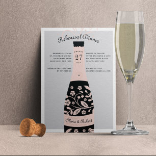 Pop the Bubbly Invitación a la cena de ensayo