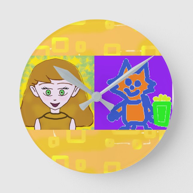 Popcorn Anime Un Momento Por Favor Muro Reloj (Anverso)