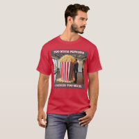 Popcorn Cualquiera hombres camiseta roja cardinal