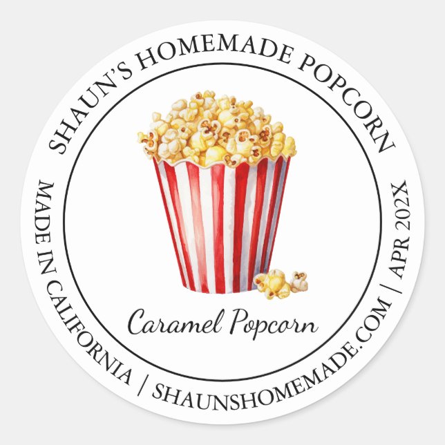 Popcorn Etiqueta moderna (Anverso)