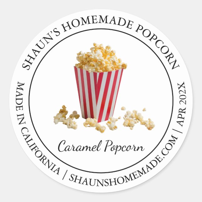Popcorn Etiqueta moderna (Anverso)