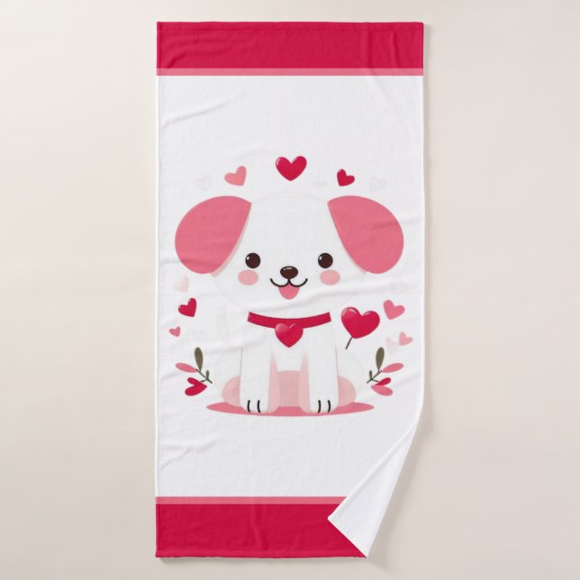 Popo de la valentina caprichoso (Toalla de baño)
