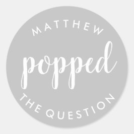 Popped el Pegatina de preguntas Silver