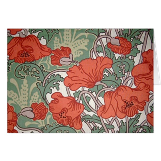 Poppies Art Nouveau (Anverso (Horizontal))