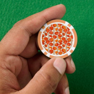 Poppies de Art Nouveau Chips de póquer