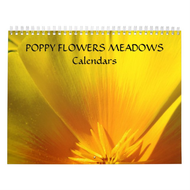 Poppies FLOWERS MEADOWS Calendario Regalos Vacacio (Tapa)