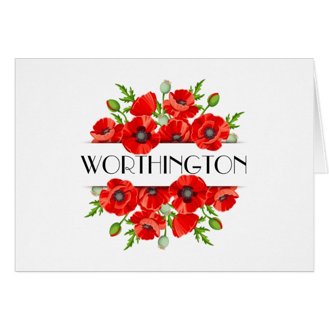 Poppies Notecard (Anverso (Horizontal))