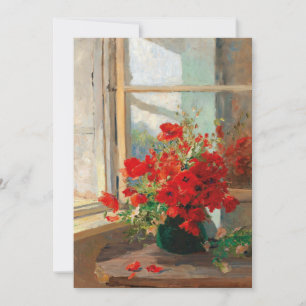 Poppies por la ventana   Olga Wisinger-Florian