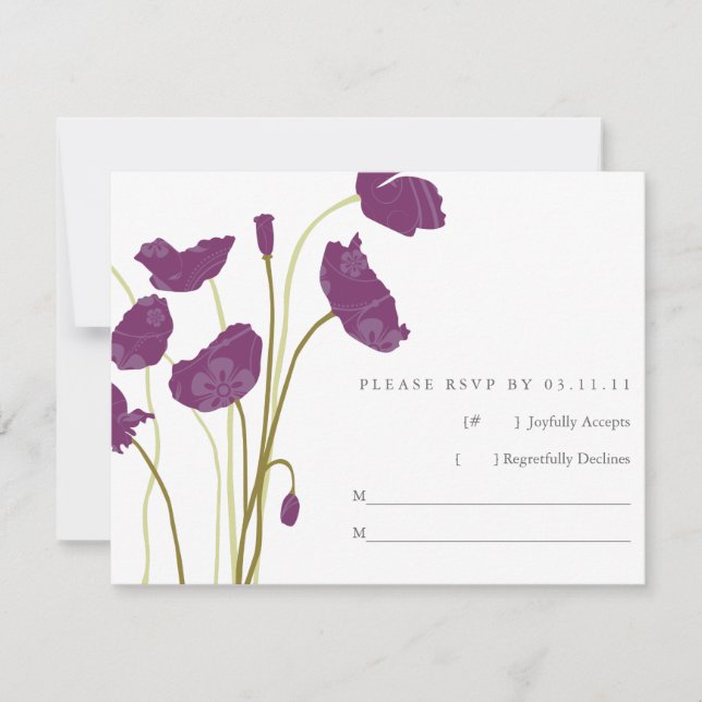Poppies púrpura RSVP (Anverso)