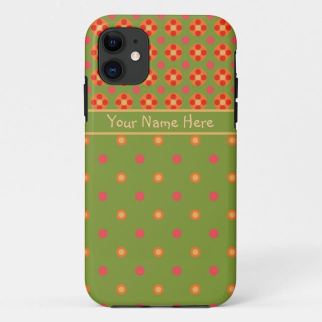 Poppies retro, Polka Dots iPhone 5/5s Xtreme Funda (Reverso)