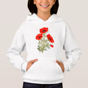 Poppies rojos con marca de estrellas verdes