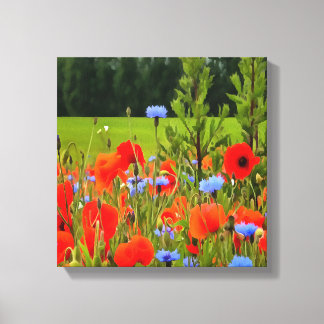 Poppies Y Cornflowers Arte De Paisaje Realista