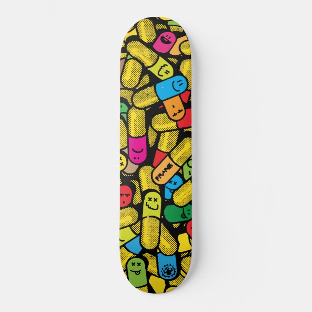 Popping Pillies Skateboard (Anverso)