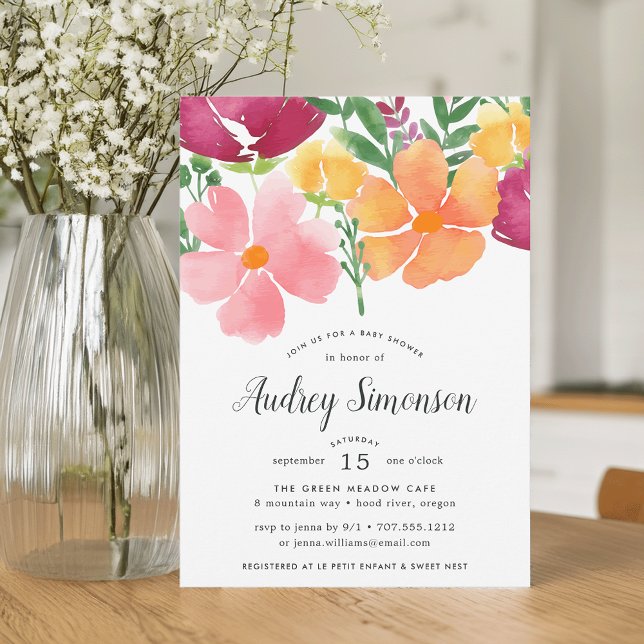 Poppy de California | Invitación de Baby Shower (Subido por el creador)