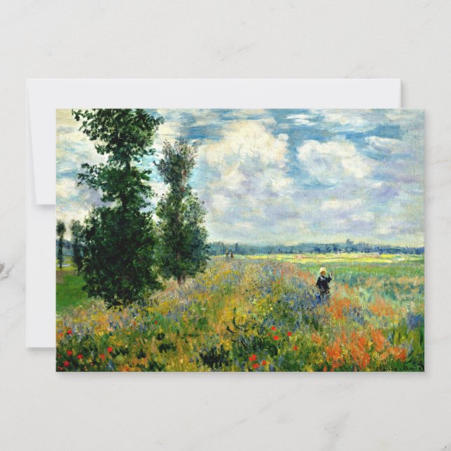 Poppy Field, Argenteuil - Arte de Claude Monet (Anverso)