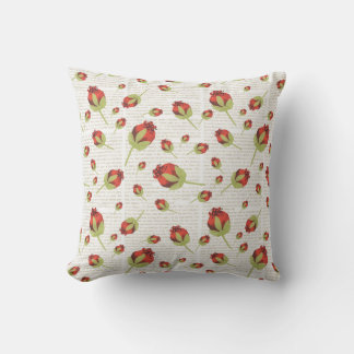 Poppy Flor Imprimir almohada de lanzamiento