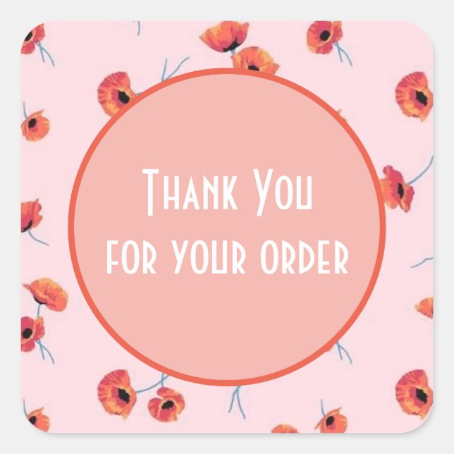 Poppy Gracias a Classic Round Pegatina (Anverso)