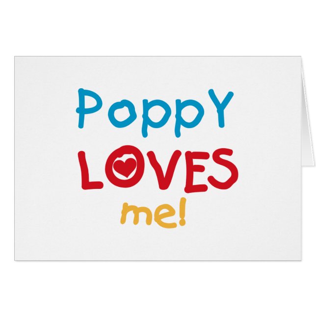 Poppy me ama camisetas y regalos (Anverso (Horizontal))