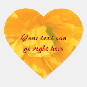 Poppy Petals Pegatinas del corazón