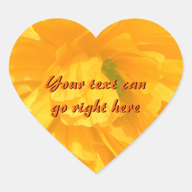 Poppy Petals Pegatinas del corazón (Anverso)