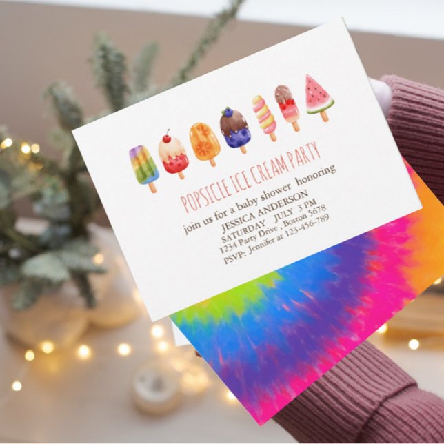 Popsicle Ice Cream baby ducha Invitación (Subido por el creador)