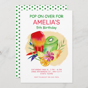 Popsicle Pop por invitación de fiesta de cumpleaño