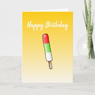 Popsicle sobre tarjeta de cumpleaños de saludo dob