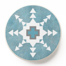 Diseño de copo de nieve geométrico azul del suroes