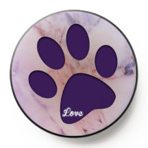 Diseño minimalista de huella de pata de perro mora
