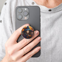 Encantador Grip de teléfono de vidrio templado par