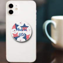 Fabricado en Estados Unidos, estrellas y rayas