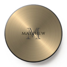 Metálico de oro radial monogramado