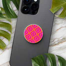 PopSocket Negrita Naranja Hot Pink Summer Ikat Ogee Art Patt