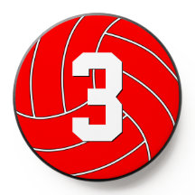 Número de Personalizado de jugador de voleibol roj