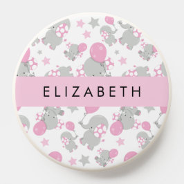 PopSocket Patrón De Elefantes, Elefantes Cutos, Tu Nombre